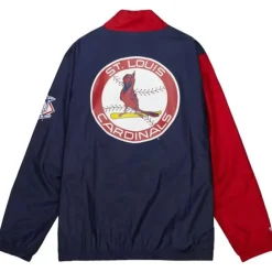 Apparel Mitchell & Ness Jackets & Outerwear-Arched Retro Lined Windbreaker St. Louis Cardinals