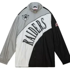 Apparel Mitchell & Ness Jackets & Outerwear-Arched Retro Lined Windbreaker Oakland Raiders