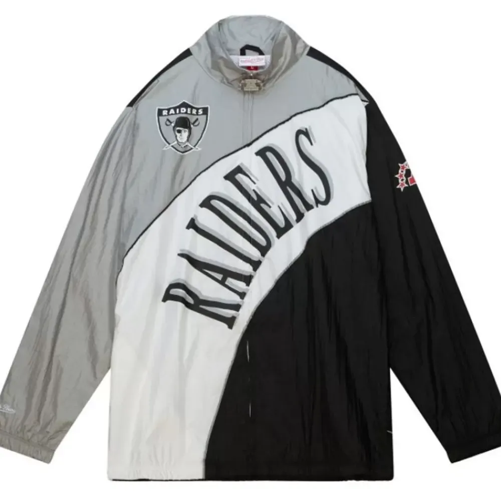 Apparel Mitchell & Ness Jackets & Outerwear-Arched Retro Lined Windbreaker Oakland Raiders