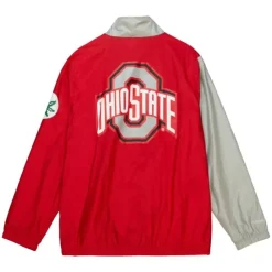 Apparel Mitchell & Ness Jackets & Outerwear-Arched Retro Lined Windbreaker Ohio State