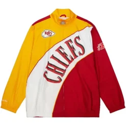 Apparel Mitchell & Ness Jackets & Outerwear-Arched Retro Lined Windbreaker Kansas City Chiefs