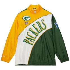 Apparel Mitchell & Ness Jackets & Outerwear-Arched Retro Lined Windbreaker Green Bay Packers