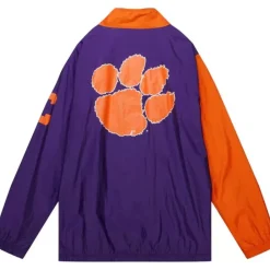 Apparel Mitchell & Ness Jackets & Outerwear-Arched Retro Lined Windbreaker Clemson University