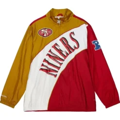 Apparel Mitchell & Ness Jackets & Outerwear-Arched Retro Lined Windbreaker San Francisco 49Ers