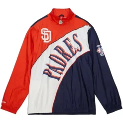 Apparel Mitchell & Ness Jackets & Outerwear-Arched Retro Lined Windbreaker San Diego Padres