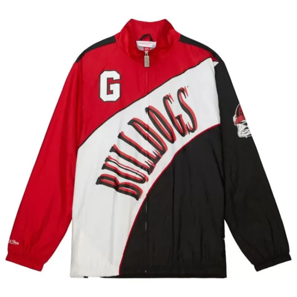 Apparel Mitchell & Ness Jackets & Outerwear-Arched Retro Lined Windbreaker University Of Georgia