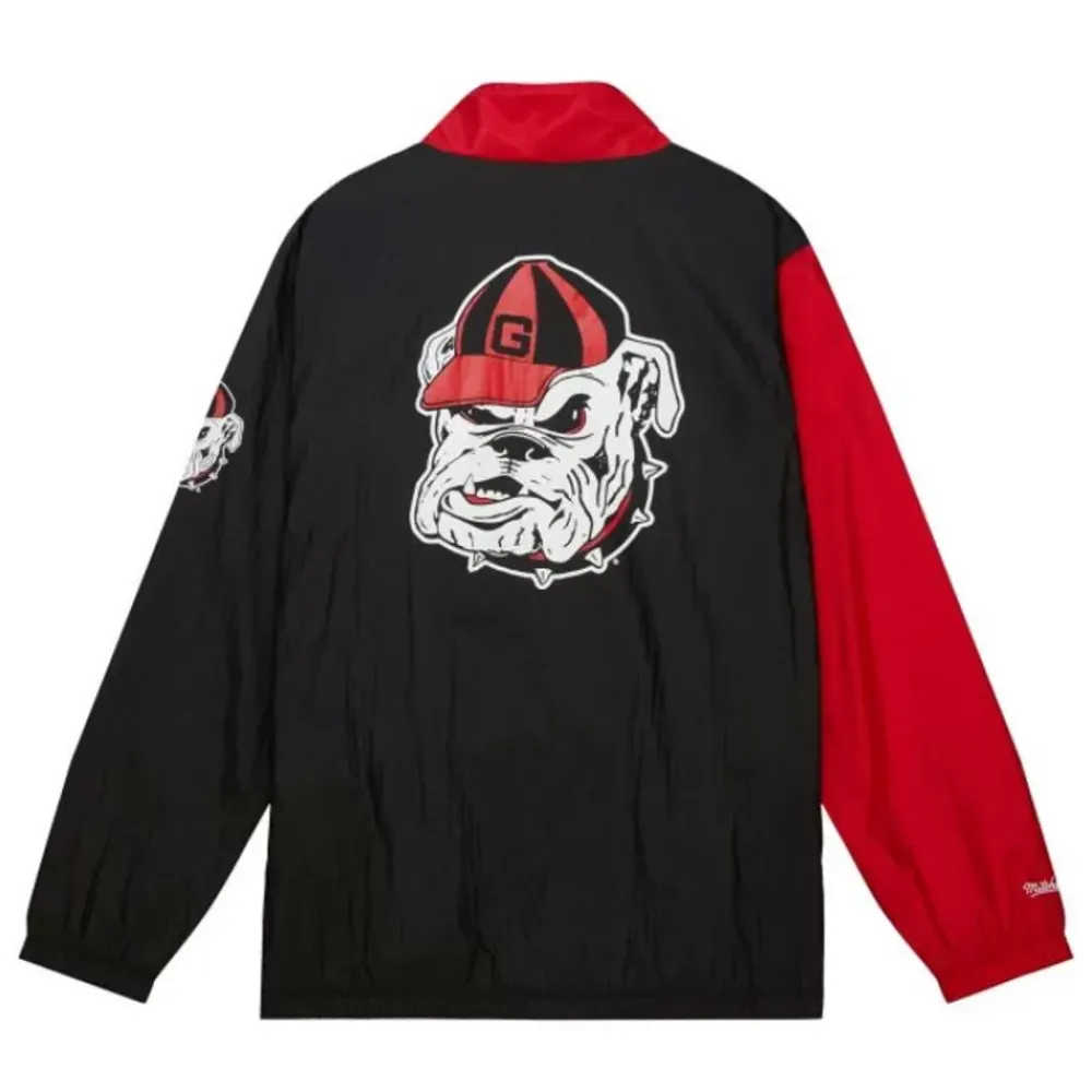 Apparel Mitchell & Ness Jackets & Outerwear-Arched Retro Lined Windbreaker University Of Georgia