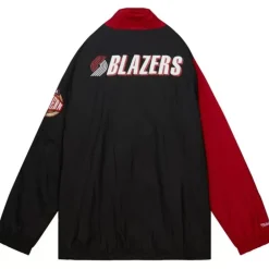 Apparel Mitchell & Ness Jackets & Outerwear-Arched Retro Lined Windbreaker Portland Trail Blazers
