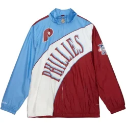 Apparel Mitchell & Ness Jackets & Outerwear-Arched Retro Lined Windbreaker Philadelphia Phillies