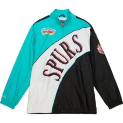 Apparel Mitchell & Ness Jackets & Outerwear-Arched Retro Lined Windbreaker San Antonio Spurs