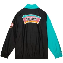 Apparel Mitchell & Ness Jackets & Outerwear-Arched Retro Lined Windbreaker San Antonio Spurs