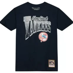 Apparel Mitchell & Ness T-Shirts & Tops-Arched Vintage Logo Tee New York Yankees