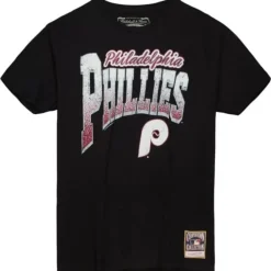 Apparel Mitchell & Ness T-Shirts & Tops-Arched Vintage Logo Tee Philadelphia Phillies