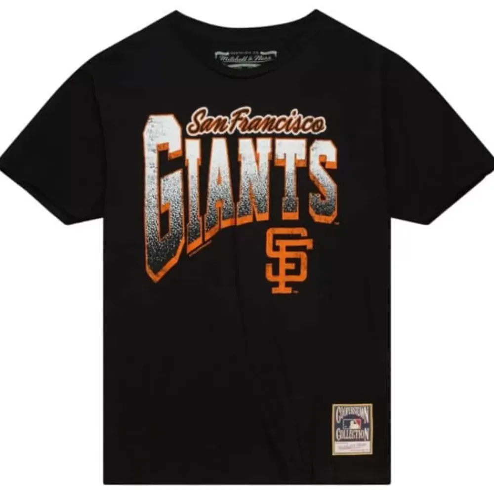 Apparel Mitchell & Ness T-Shirts & Tops-Arched Vintage Logo Tee San Francisco Giants