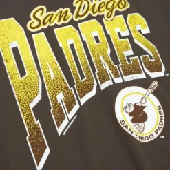 Apparel Mitchell & Ness T-Shirts & Tops-Arched Vintage Logo Tee San Diego Padres