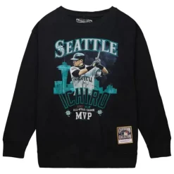 Apparel Mitchell & Ness Hoodies & Sweatshirts-Asg Mvp Crew Seattle Mariners Ichiro Suzuki