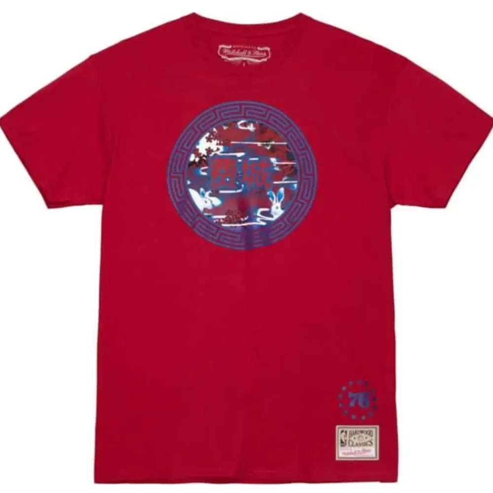Apparel Mitchell & Ness T-Shirts & Tops-Asian Heritage Ss Tee 5.0 Philadelphia 76Ers