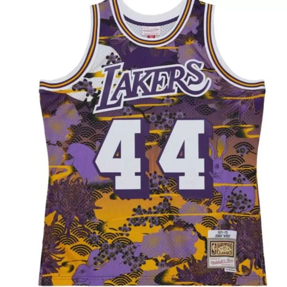 Jerseys Mitchell & Ness -Asian Heritage Swingman Jerry West Los Angeles Lakers 1971-72 Jersey 5.0