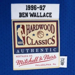 Jerseys Mitchell & Ness -Authentic Ben Wallace Washington Bullets 1996-97 Jersey