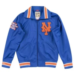 Apparel Mitchell & Ness Jackets & Outerwear-Authentic Bp Jacket New York Mets 1986