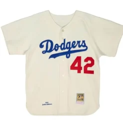 Jerseys Mitchell & Ness -Authentic Jackie Robinson Brooklyn Dodgers Home 1955 Jersey