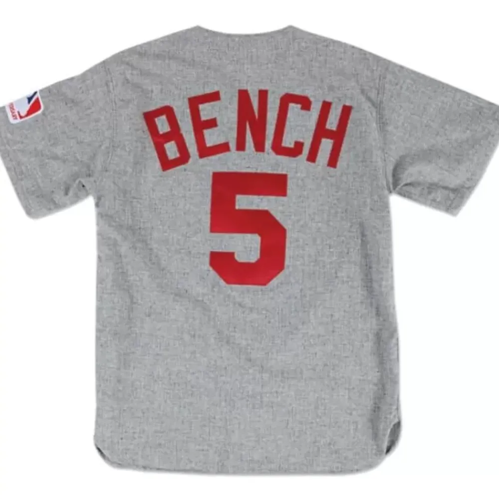 Jerseys Mitchell & Ness -Authentic Jersey Cincinnati Reds Road 1969 Johnny Bench