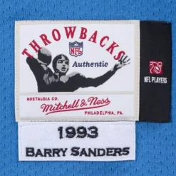 Jerseys Mitchell & Ness -Authentic Jersey Detroit Lions 1993 Barry Sanders