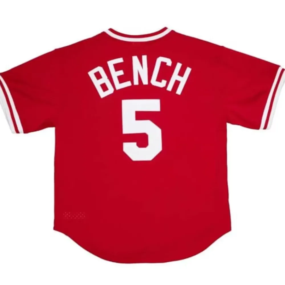 Jerseys Mitchell & Ness -Authentic Johnny Bench Cincinnati Reds 1983 Pullover Jersey