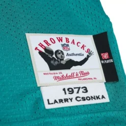 Jerseys Mitchell & Ness -Authentic Larry Csonka Miami Dolphins Dark 1973 Jersey