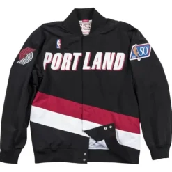 Apparel Mitchell & Ness Jackets & Outerwear-Authentic Portland Trail Blazers 1996-97 Warm Up Jacket