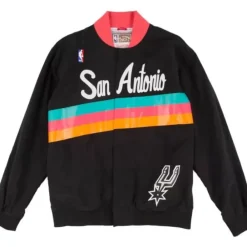Apparel Mitchell & Ness Jackets & Outerwear-Authentic Warm Up Jacket San Antonio Spurs 1994-95