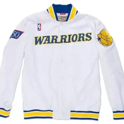 Apparel Mitchell & Ness Jackets & Outerwear-Authentic Warm Up Jacket Golden State Warriors 1996-97
