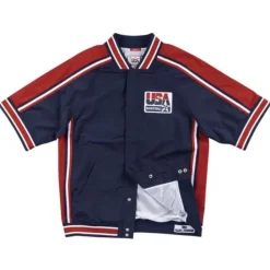 Apparel Mitchell & Ness Jackets & Outerwear-Authentic Warm Up Jacket Team Usa 1992 Magic Johnson