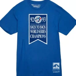 Apparel Mitchell & Ness T-Shirts & Tops-Back To Back World Series Tee Toronto Blue Jays