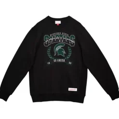 Apparel Mitchell & Ness Hoodies & Sweatshirts-Baseline Crew Michigan State University