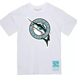 Apparel Mitchell & Ness T-Shirts & Tops-Basic Logo 1 Tee Florida Marlins