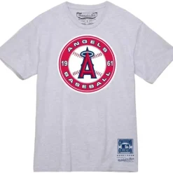 Apparel Mitchell & Ness T-Shirts & Tops-Basic Logo 3 Tee Los Angeles Angels