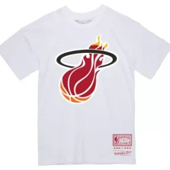 Apparel Mitchell & Ness T-Shirts & Tops-Basic Logo 2 Tee Miami Heat