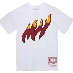 Apparel Mitchell & Ness T-Shirts & Tops-Basic Logo 3 Tee Miami Heat