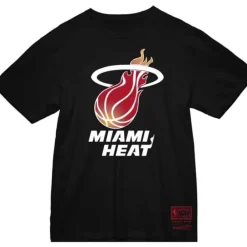 Apparel Mitchell & Ness T-Shirts & Tops-Basic Logo 1 Tee Miami Heat