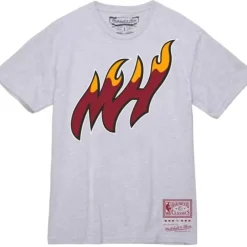 Apparel Mitchell & Ness T-Shirts & Tops-Basic Logo 3 Tee Miami Heat