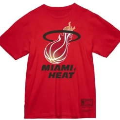 Apparel Mitchell & Ness T-Shirts & Tops-Basic Logo 1 Tee Miami Heat
