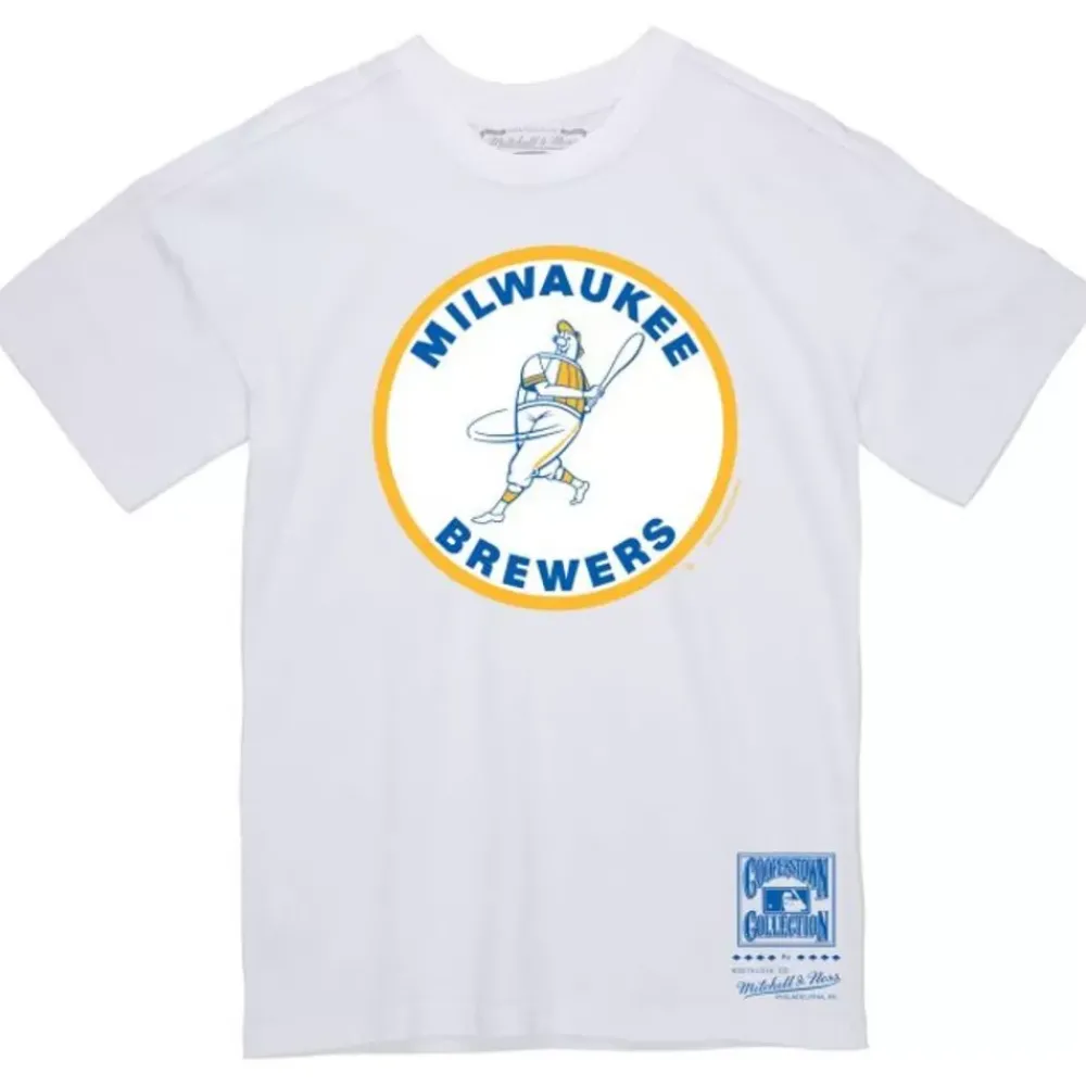 Apparel Mitchell & Ness T-Shirts & Tops-Basic Logo 1 Tee Milwaukee Brewers