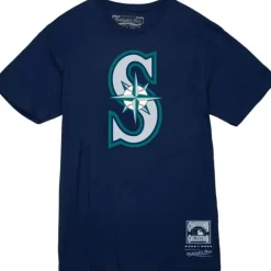 Apparel Mitchell & Ness T-Shirts & Tops-Basic Logo 3 Tee Seattle Mariners