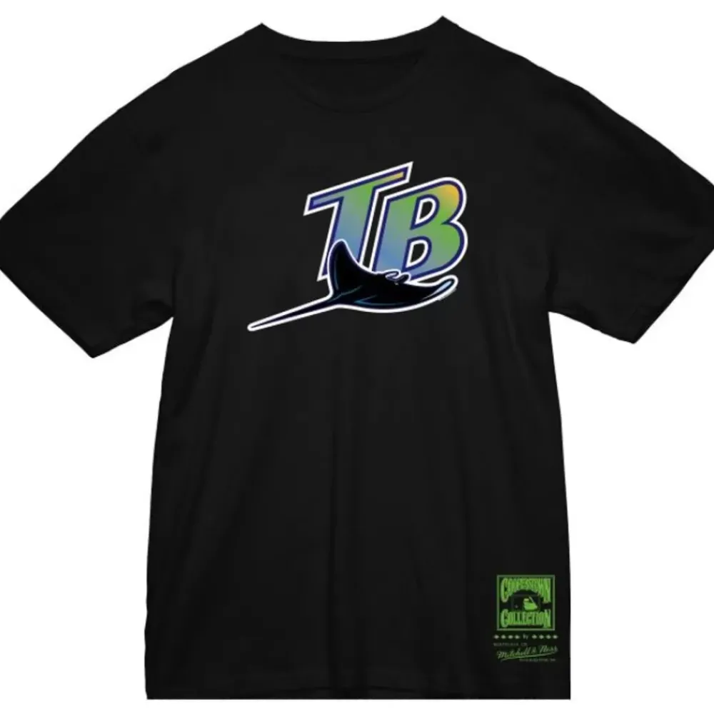 Apparel Mitchell & Ness T-Shirts & Tops-Basic Logo 3 Tee Tampa Bay Rays