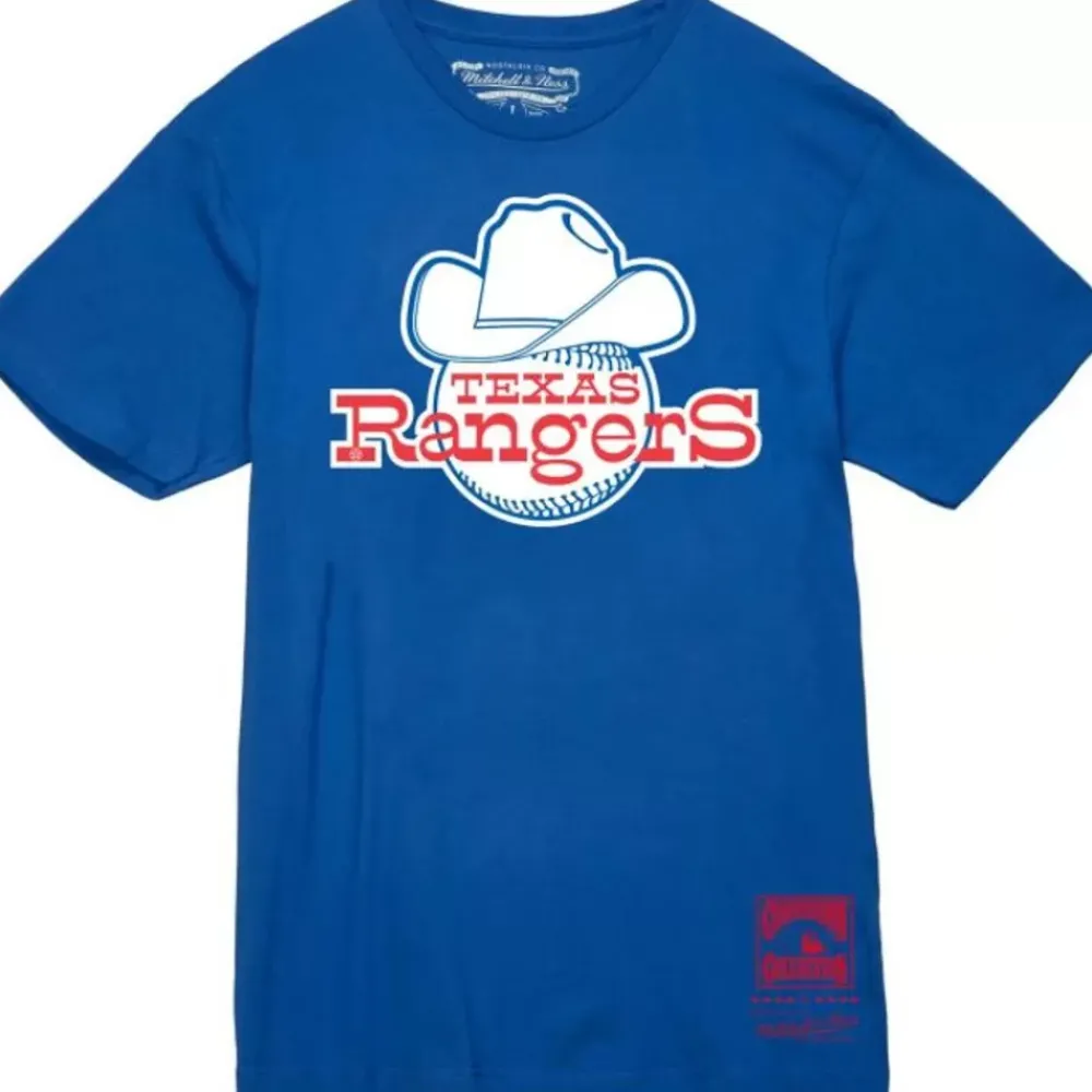Apparel Mitchell & Ness T-Shirts & Tops-Basic Logo 1 Tee Texas Rangers