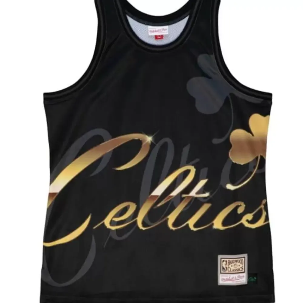 Apparel Mitchell & Ness T-Shirts & Tops-Big Face 4.0 Fashion Tank Boston Celtics