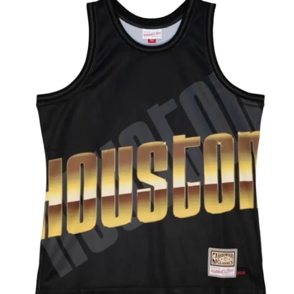 Apparel Mitchell & Ness T-Shirts & Tops-Big Face 4.0 Fashion Tank Houston Rockets