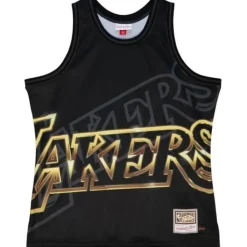 Apparel Mitchell & Ness T-Shirts & Tops-Big Face 4.0 Fashion Tank Los Angeles Lakers