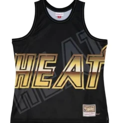Apparel Mitchell & Ness T-Shirts & Tops-Big Face 4.0 Fashion Tank Miami Heat